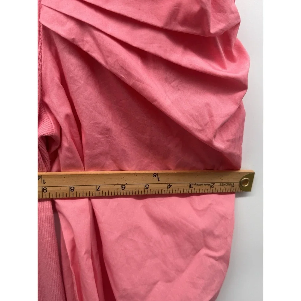 Fashion nova Puff Long Sleeve T Shirt Dress Short Hot Pink Sz XL Barbiecore NWOT - Picture 10 of 11